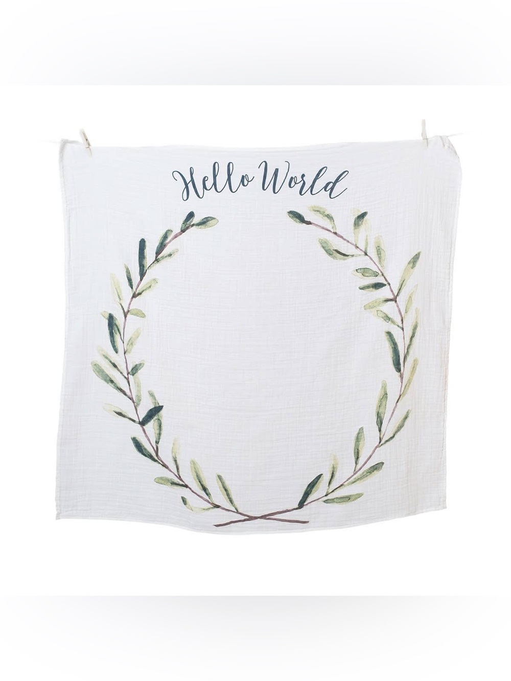 Baby's 1st Year Hello World Muslin Blanket
